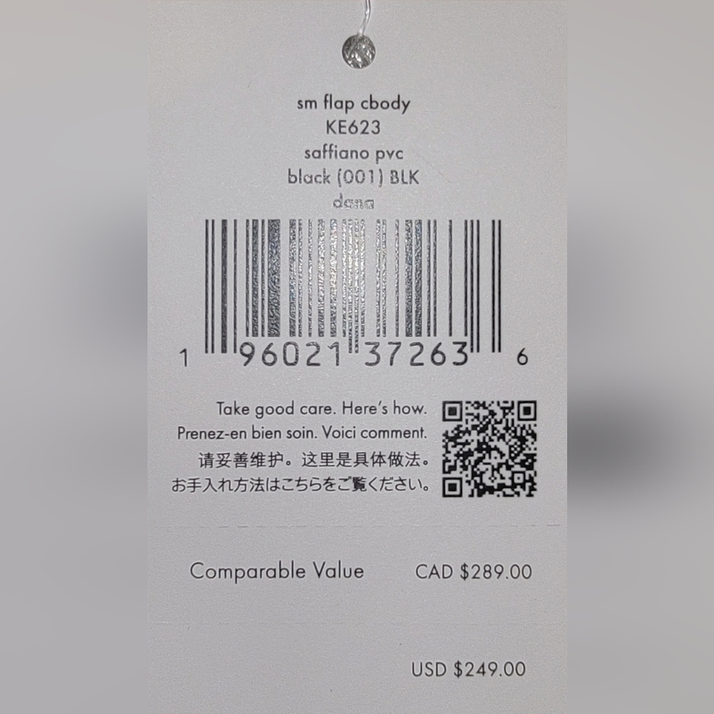 NWT KATE SPADE Saffiano Black small Crossbody - Picture 4 of 9